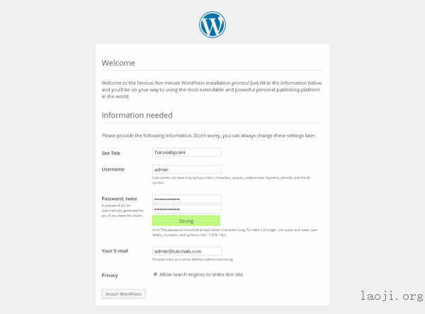 WordPress Installation